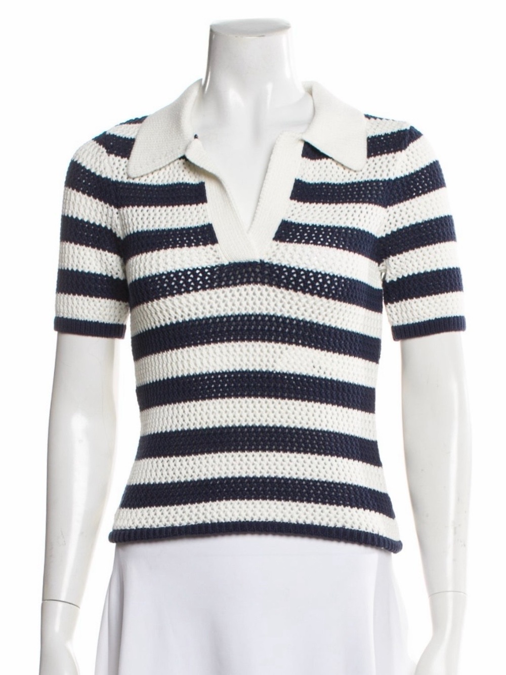 SER.O.YA Striped Short Sleeve Top